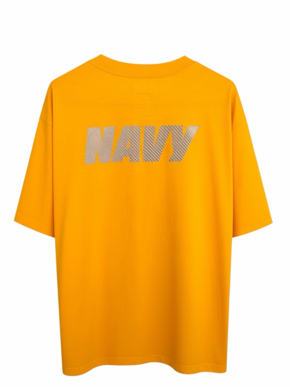 US Navy PT Shirt MJ Soffe Yellow Gold Reflective Physical Training Tee Mens Lrg